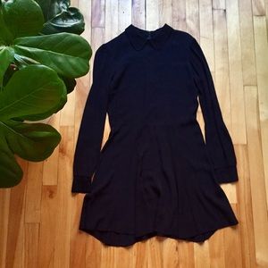 Reformation Peter Pan collar fit flare long sleeve